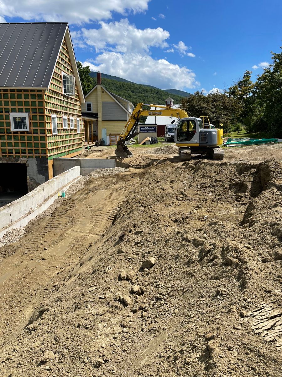 Residential & Commercial Excavation for Andy Naylor Excavation in Stowe, VT