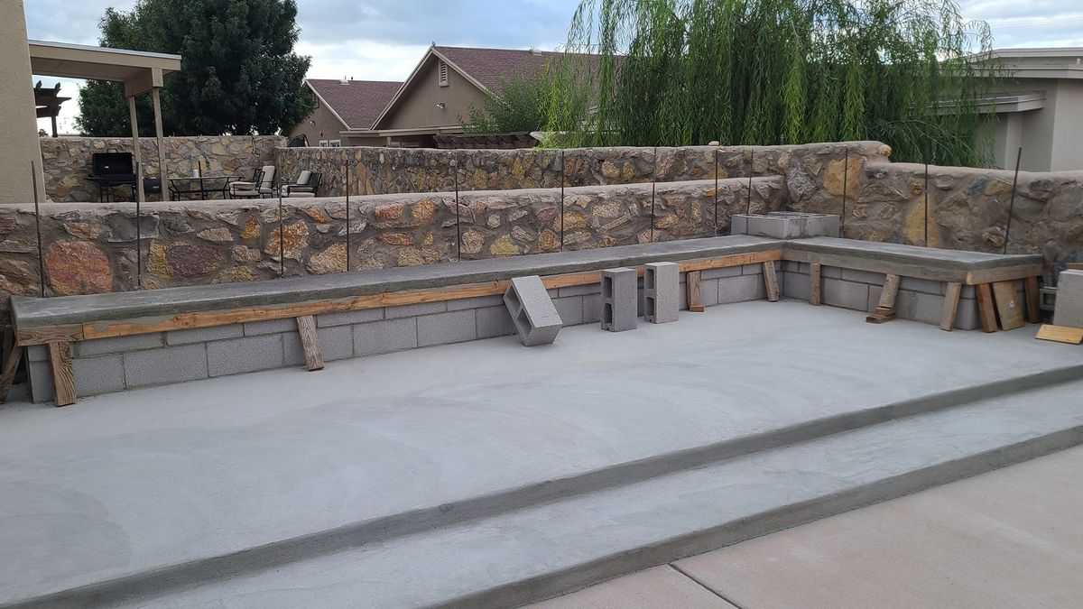 Concrete Rock Walls for ADM Landscaping & Irrigation LLC in El Paso,  TX