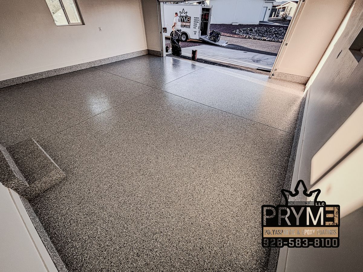 Epoxy Garage Coatings for PRYME EPOXY LLC in Mayer, AZ