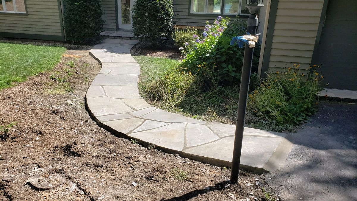 flagstone stone work for Acosta's Stone Work in Henderson, NC