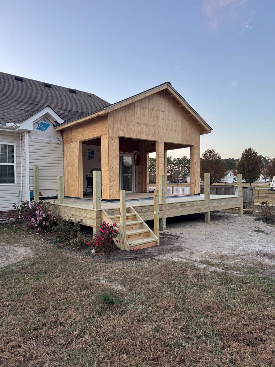 Deck & Patio Installation for Salt Side Construction in The Outer Banks, NC
