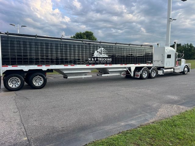 Hauling Grain for N & F Trucking in Watertown, MN