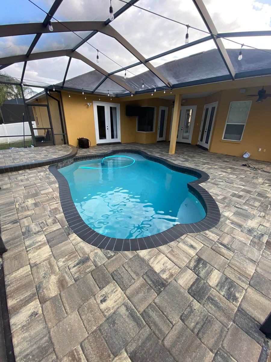 Pool Remodels for Fafa's Omega Brick Pavers in Lakeland, FL