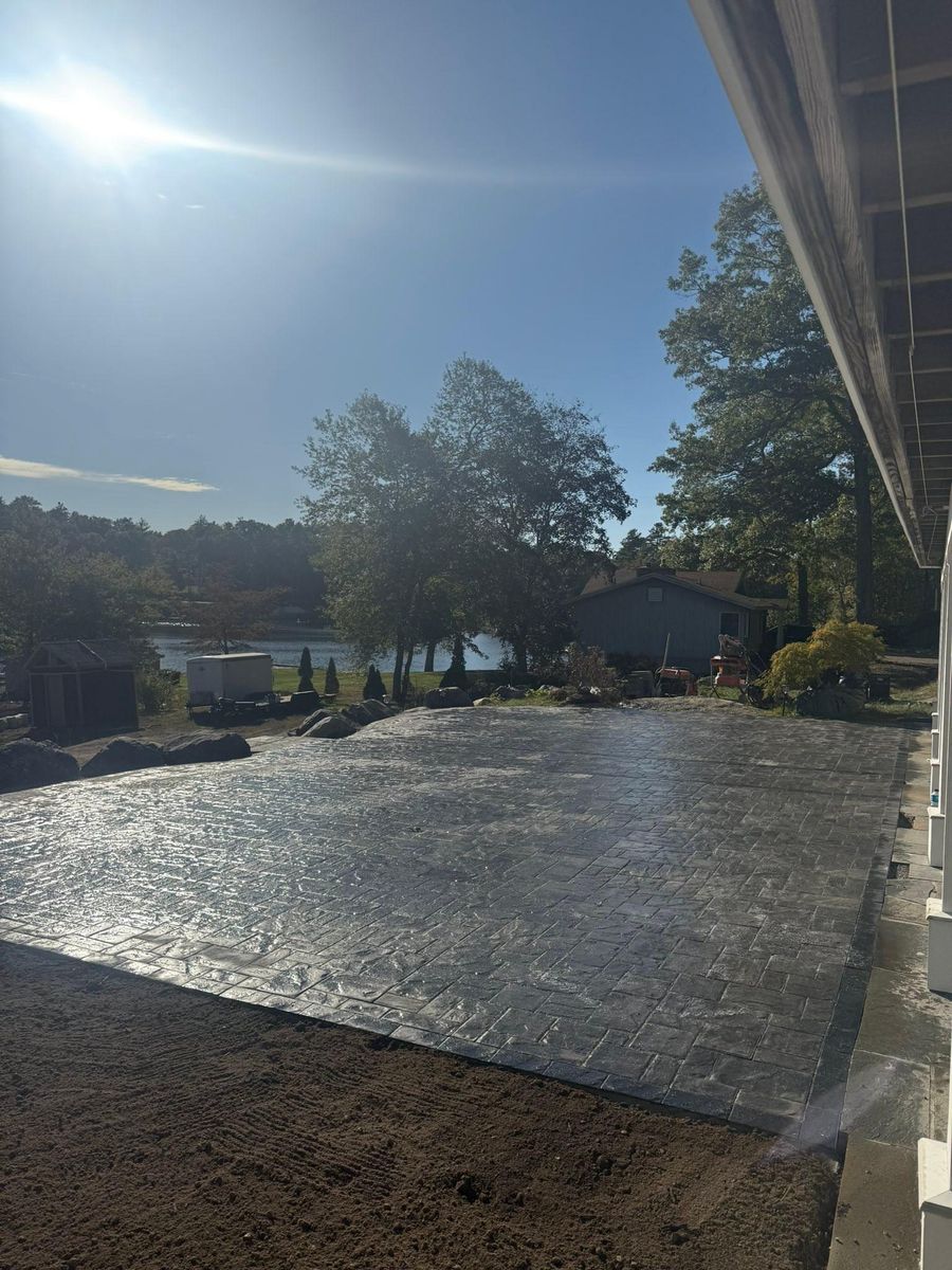 Concrete Slab Construction for Cardinal Landworks LLC in Canterbury, CT