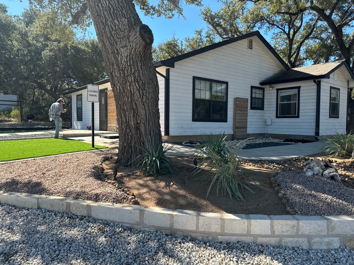 Hardscape Installation for N. B. Fence & Landscape in New Braunfels, TX