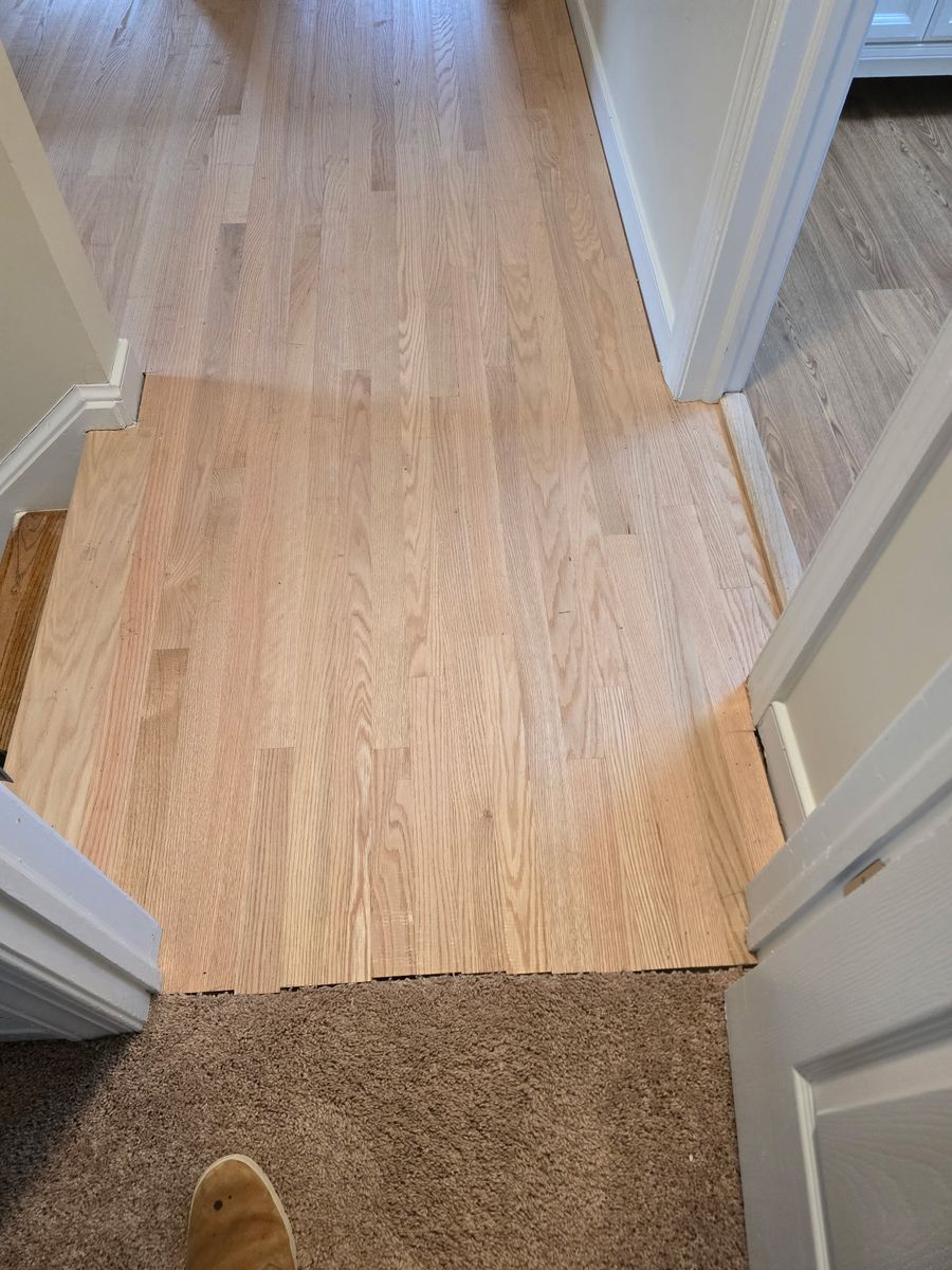 Refinishing hardwood flooring for Jason Tench Flooring LLC in Richmond, VA