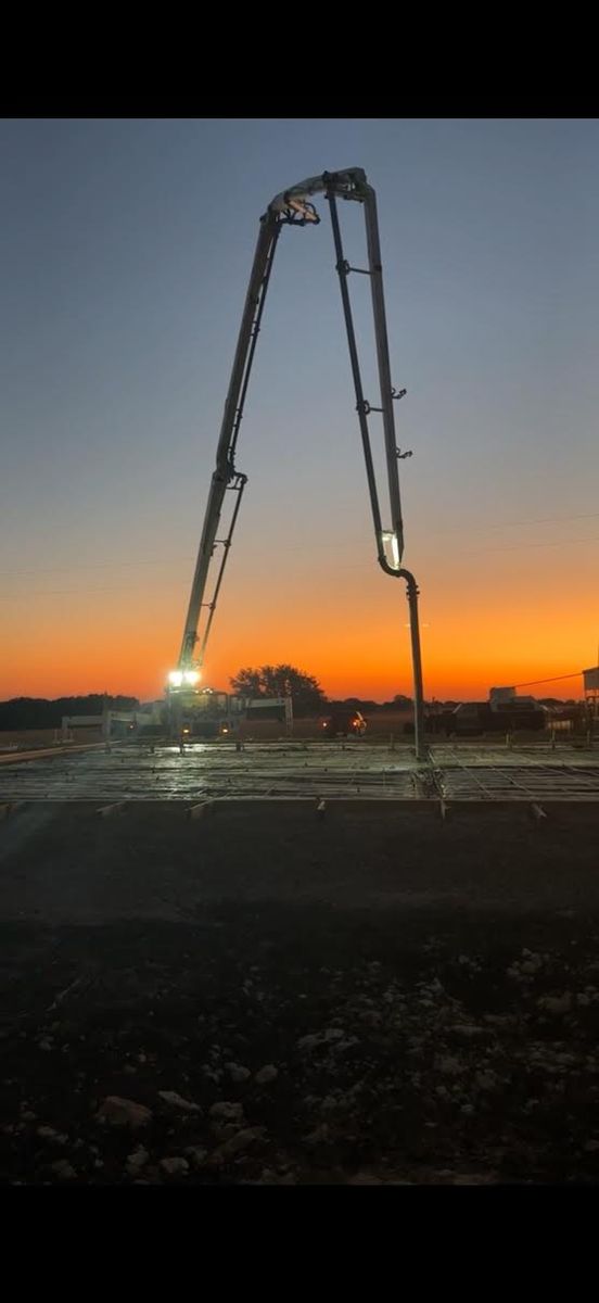 Concrete Slab Construction for Jay-T Construction in Burnet, TX