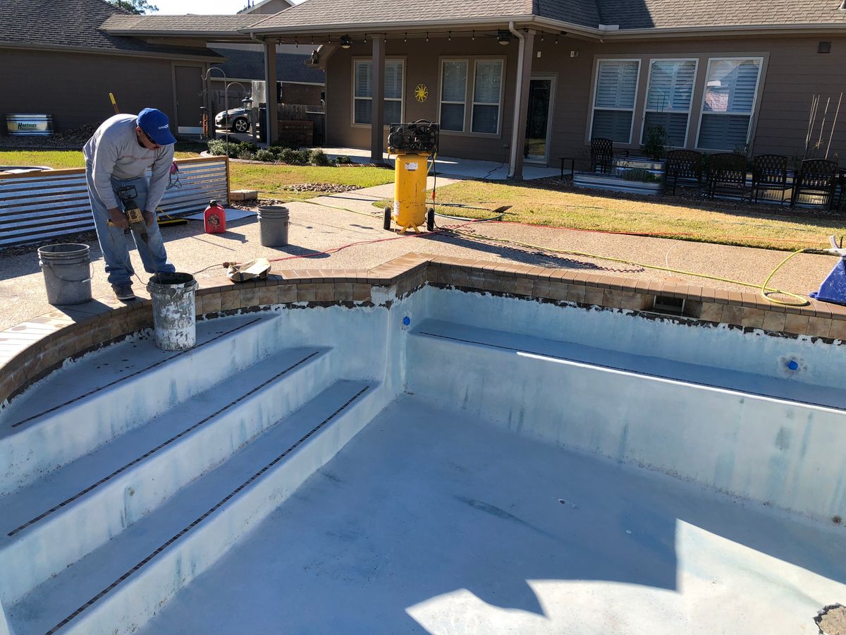 Pool Remodels for Texas Curb N Borders in Houston, TX