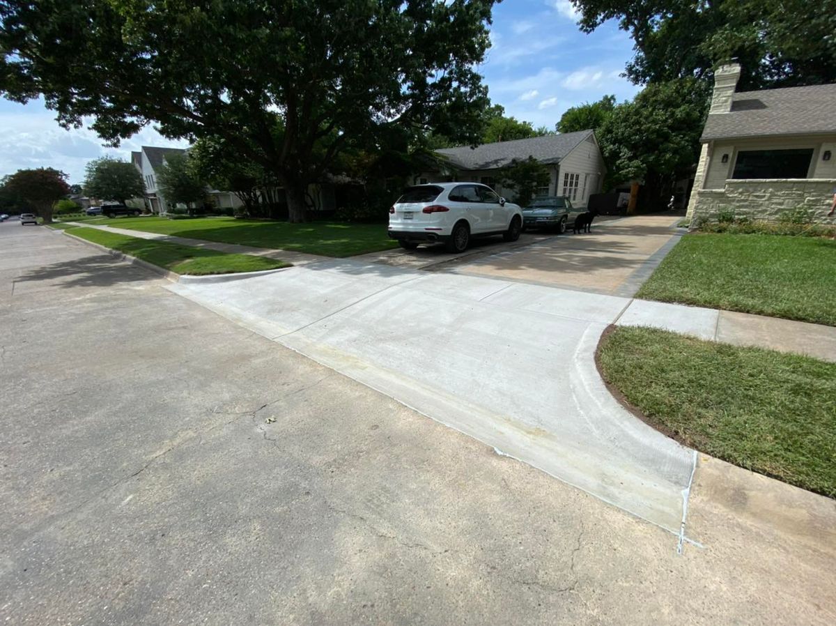 Driveway Design & Build for New Gen Concrete in Keller, TX