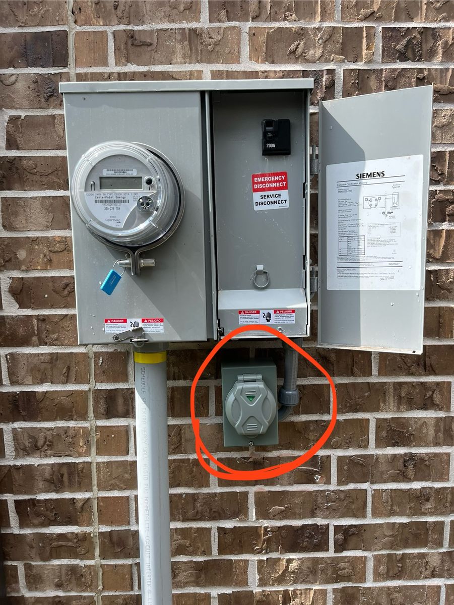 Generator inlet for Gen1 Electric in Houston, TX