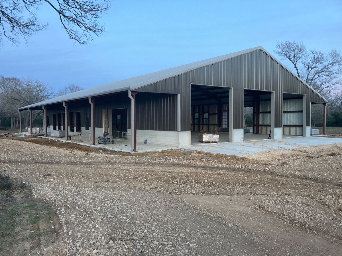 Barndominium Construction for 292 Construction LLC in Gonzales County, TX