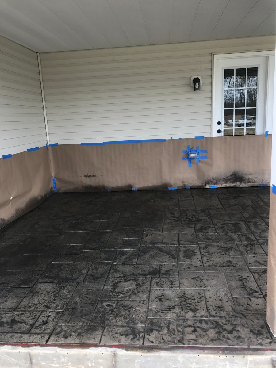 Stamped Concrete Installation for Lake Erie Companies in Grand River, OH