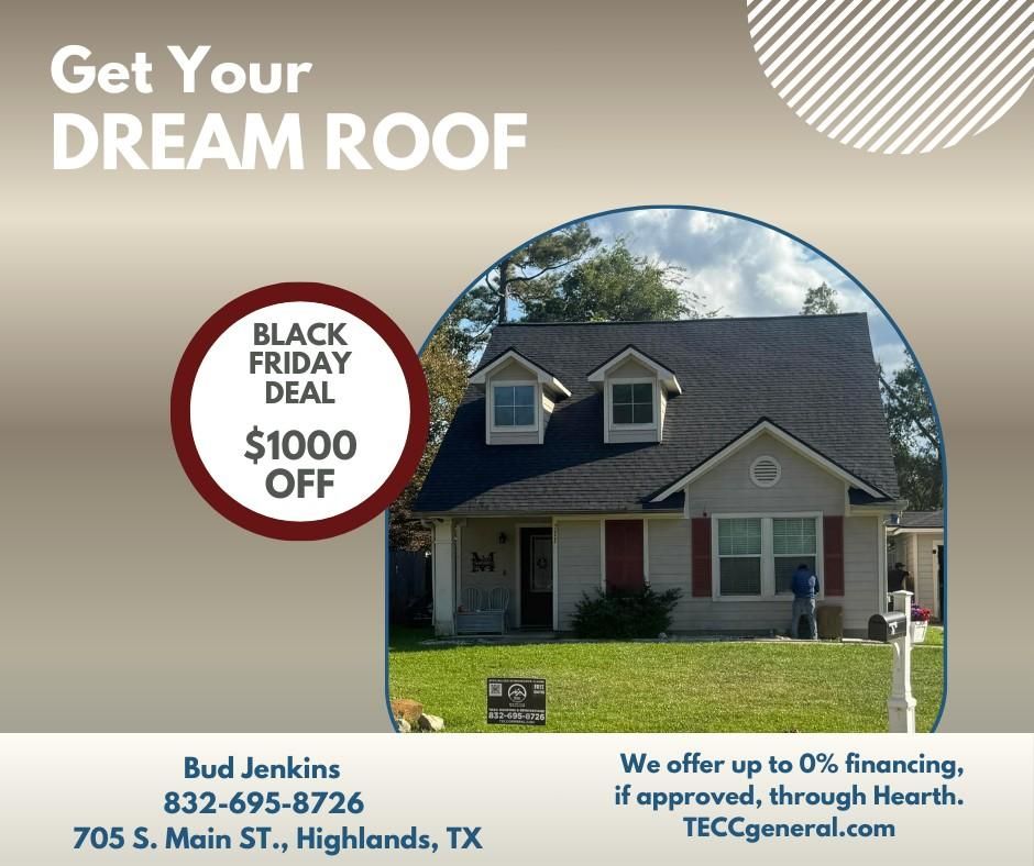 Roofing for TECC Roofing & Renovations in Harris County, TX