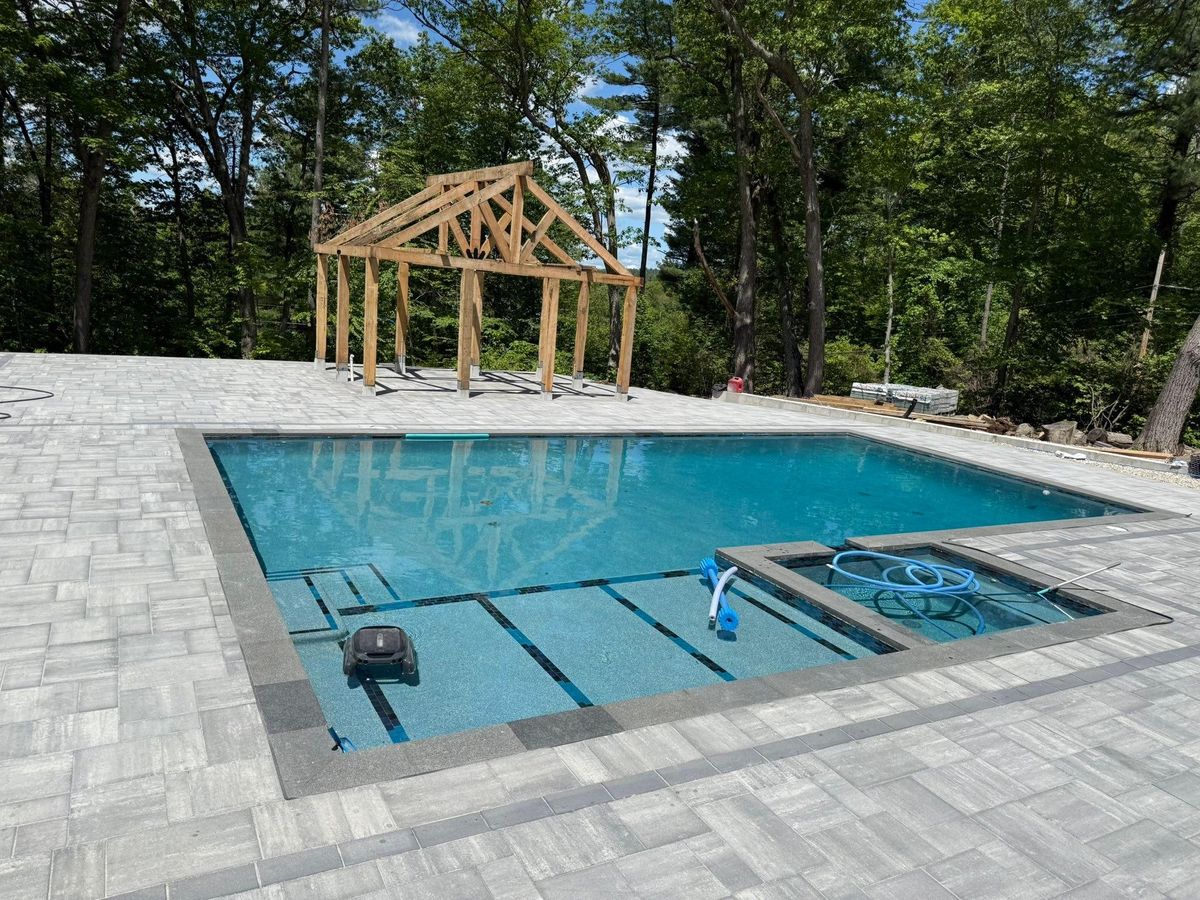Pool Patio Pavers  for J & R VISUAL LANDSCAPING in Haverhill, MA