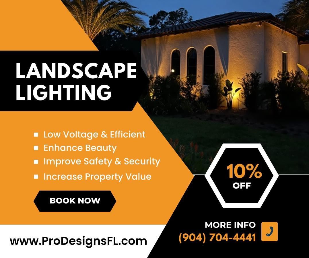Landscape Lighting for Pro Designs Landscaping in Jacksonville, FL