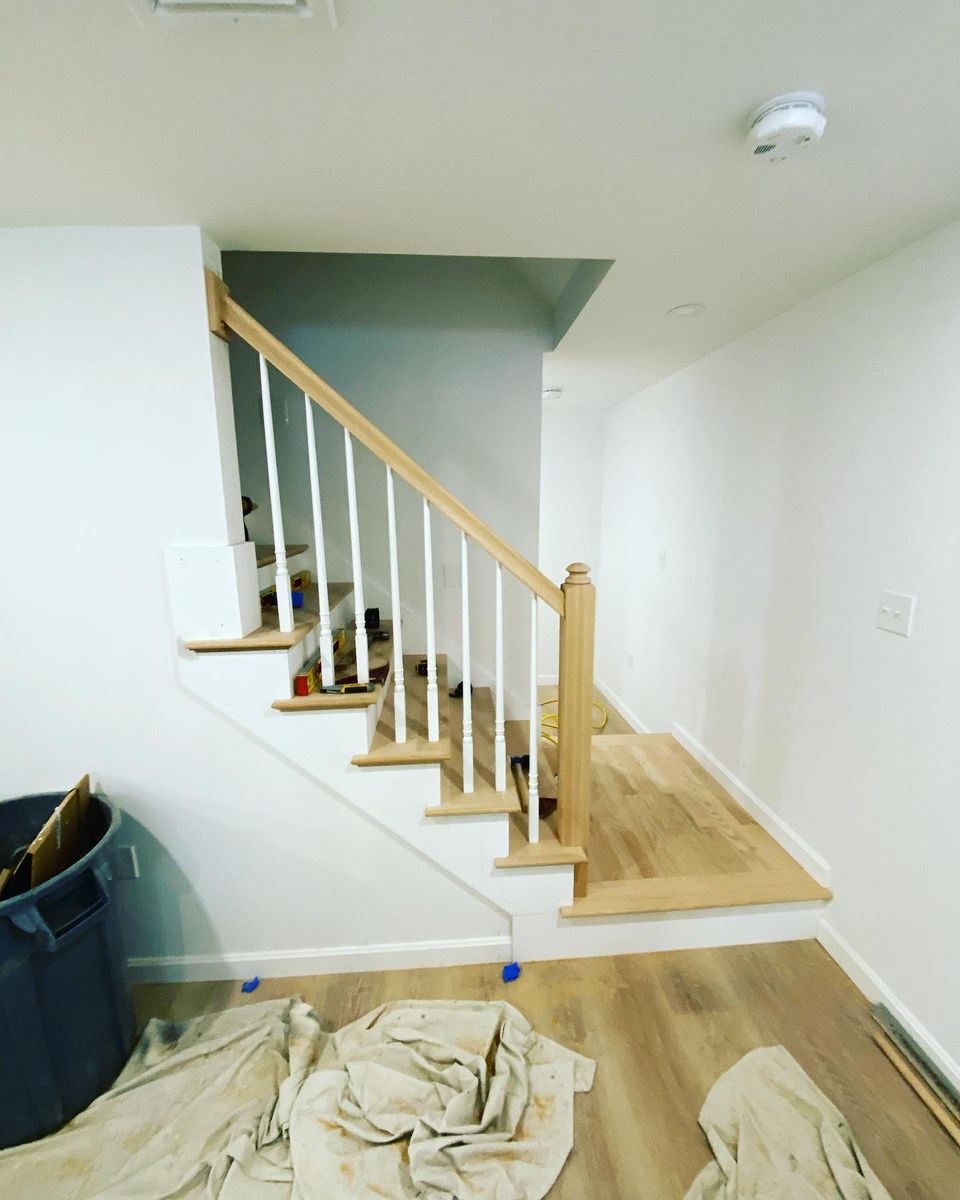 Wood Stairs for Right Angle Carpentry in Hanson, MA