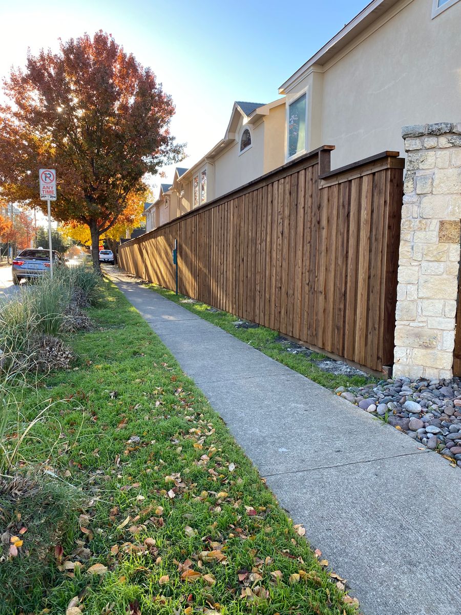 Fence Installation for Westside Fence and Stain in Plano, TX