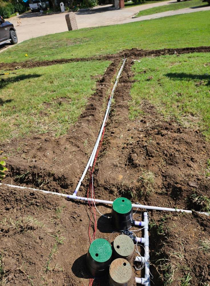 Irrigation System Design & Install for Keen Precision Irrigation in Justin, TX
