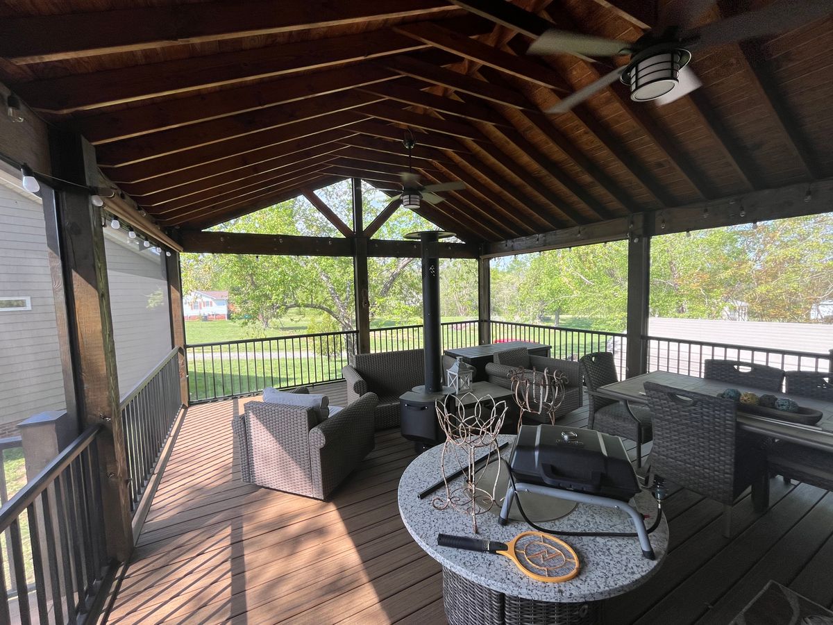 Screen Porch & Deck Installation for Hughes Builders LLC in Greensboro, NC