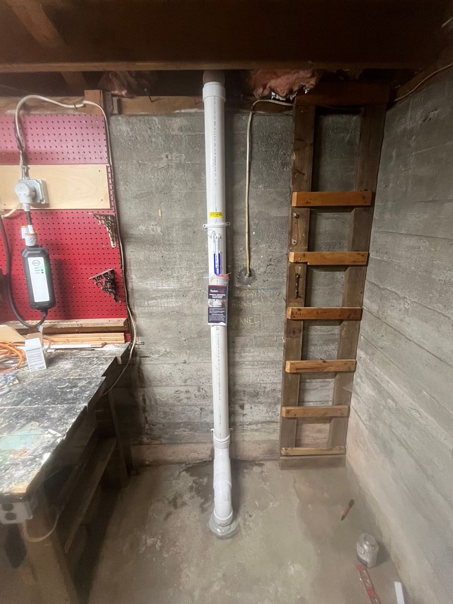 New Construction Installation for Radon Defense in Raymond, ME
