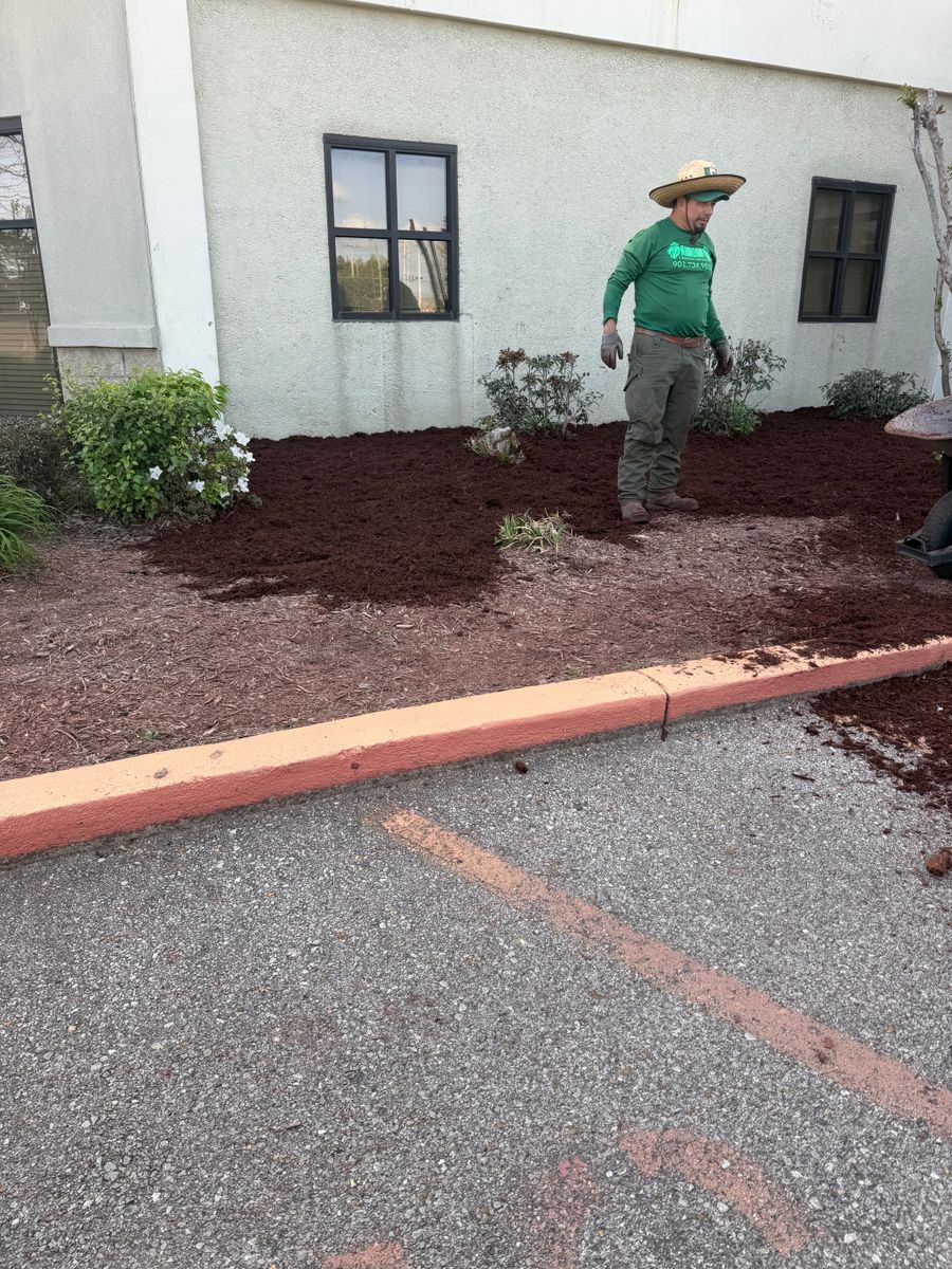 Mulch Installation and Flower Beds Service for Kingdom Landscaping in Memphis, TN