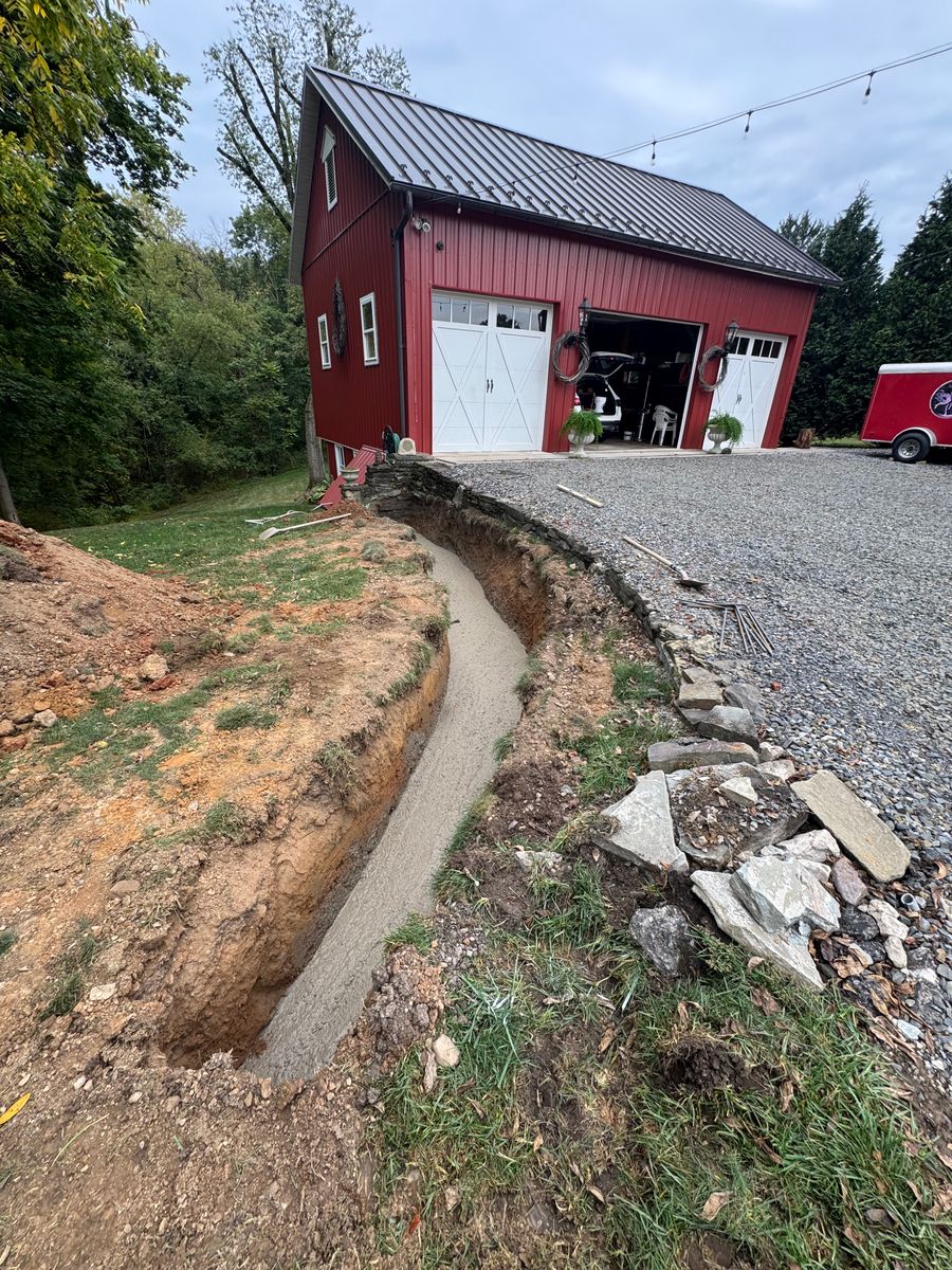 Foundation & Footer Excavation for Tri County Enterprises in Danville, PA