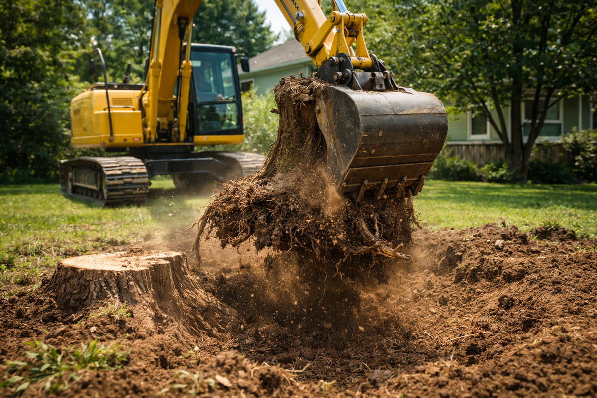 Stump Grinding and Removal for Northern Summit Landworks in Little Falls, MN