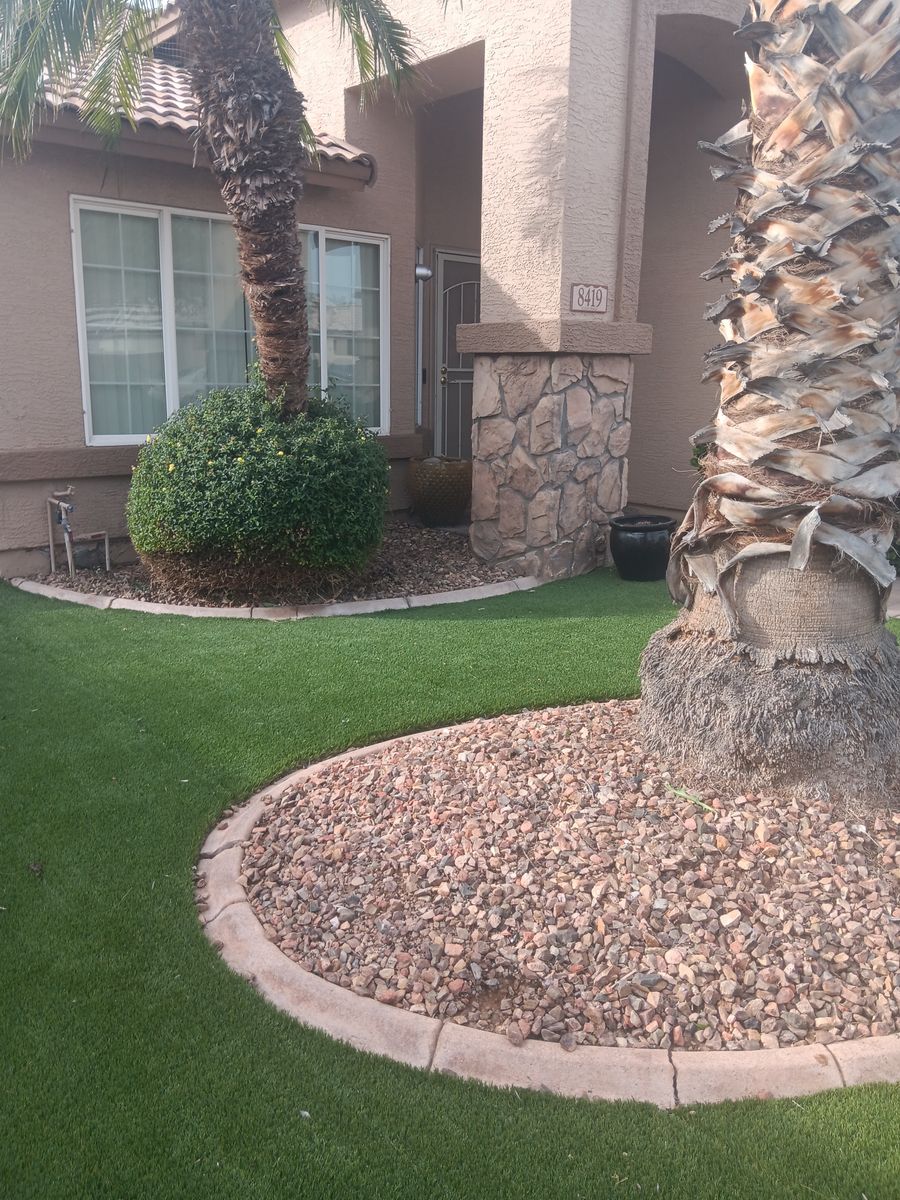 Mulch Installation for Family Landscaping in Phoenix, AZ