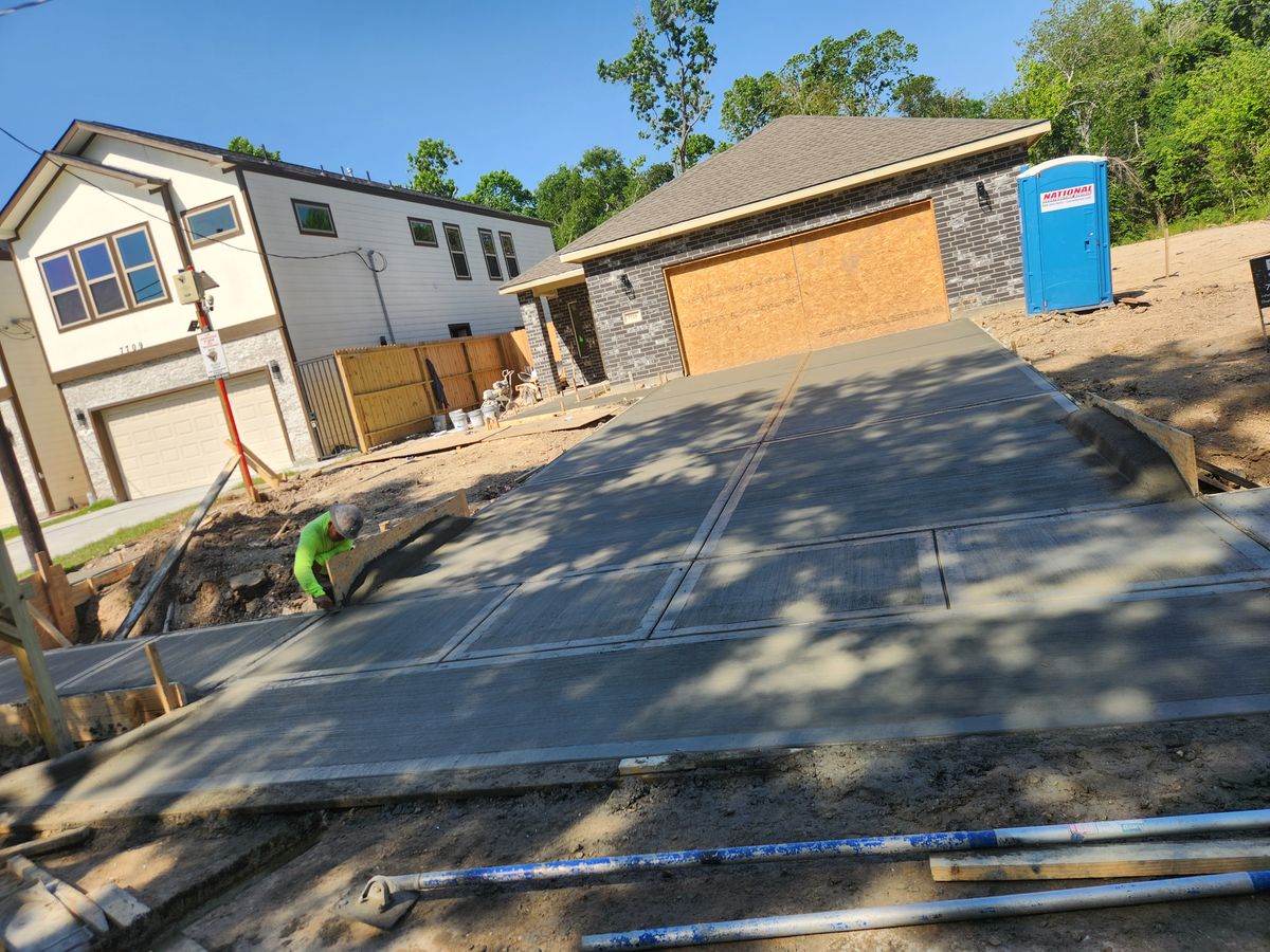 Concrete Installation for Right Choice Landscaping LLC in Houston, TX