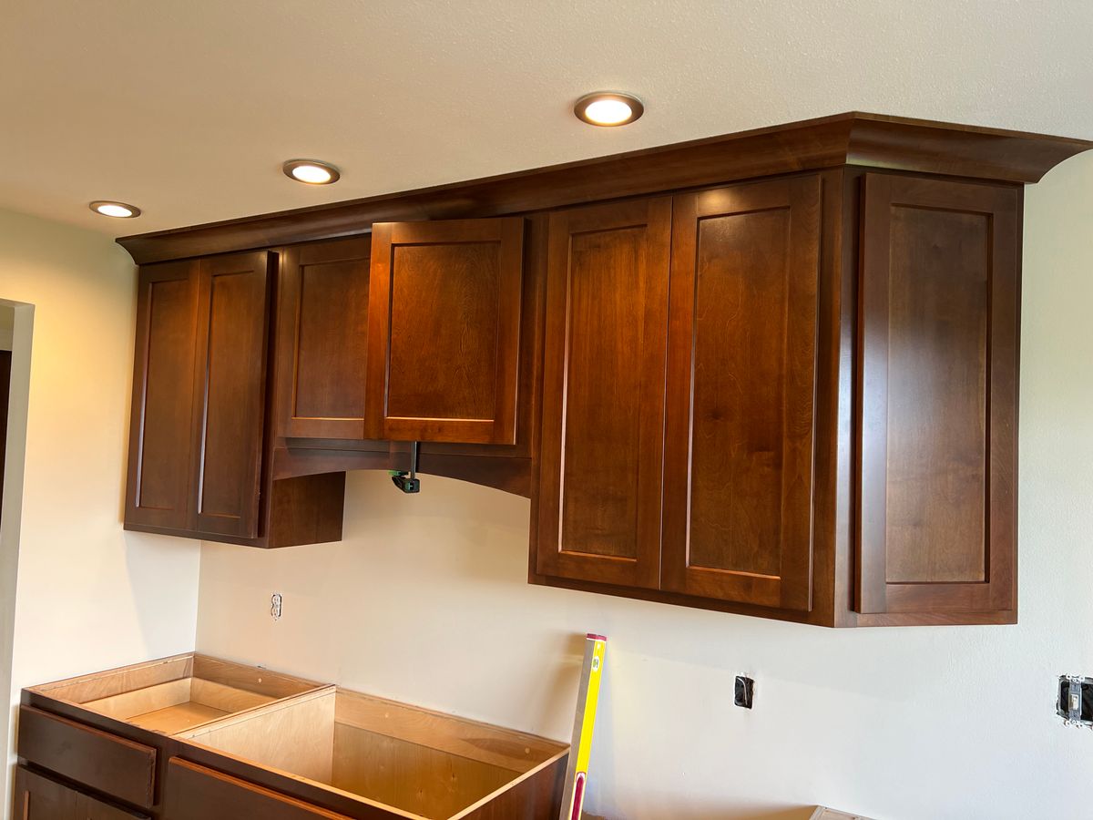 Cornerlot Custom Cabinets for Patchworks Custom Remodels in Spokane, WA