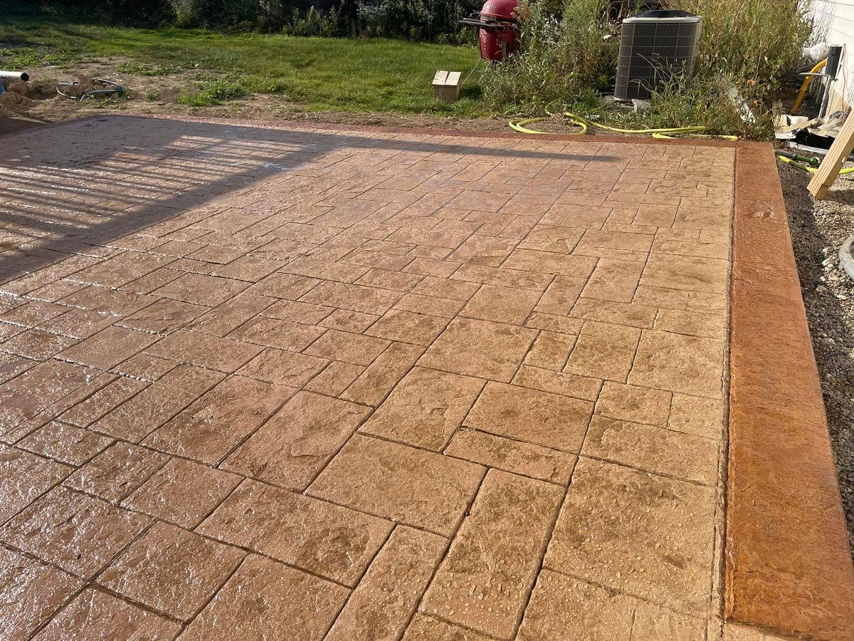 Stamped Concrete Installation for Doncrete LLC in Medina, OH