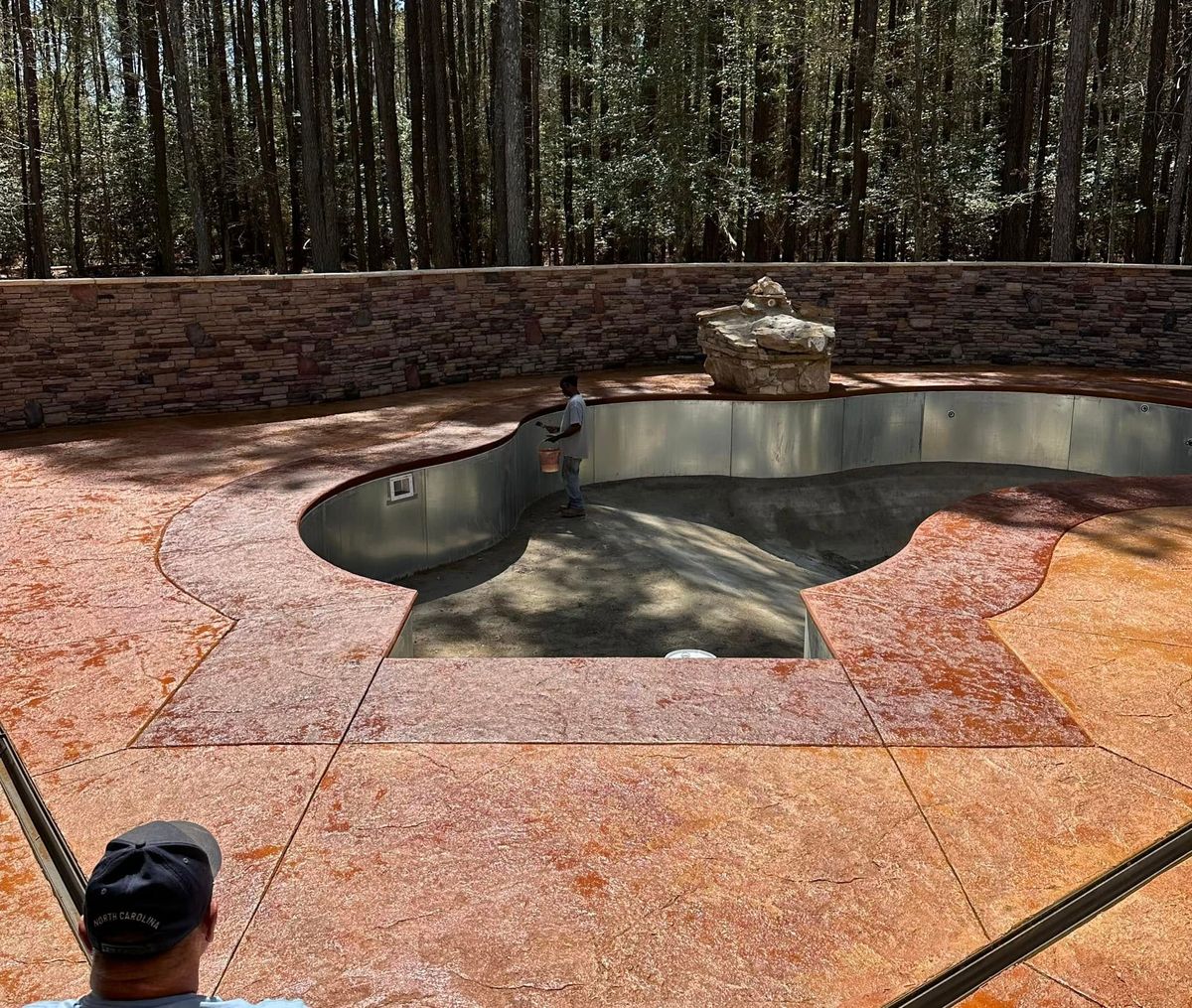 Stamped Concrete Installation for Concrete Cowboyz in Greenville, NC