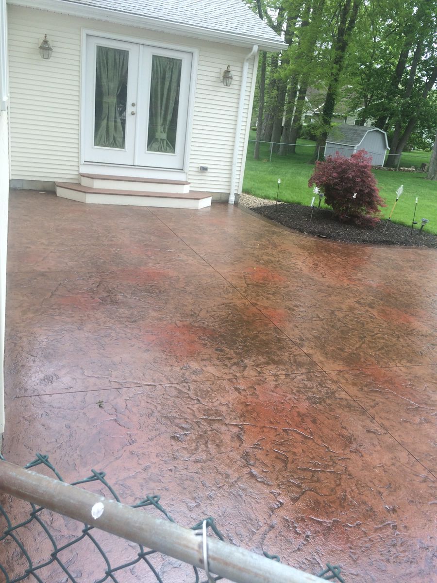 Stamped Concrete Installation for Lake Erie Companies in Grand River, OH