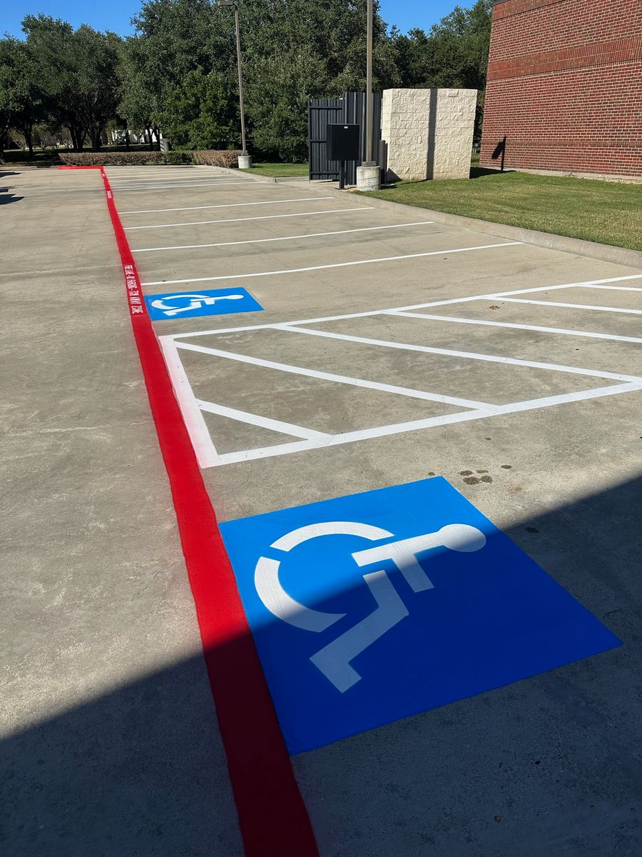 Parking Lot Re-Striping for Power Pressure Wash in Houston, TX