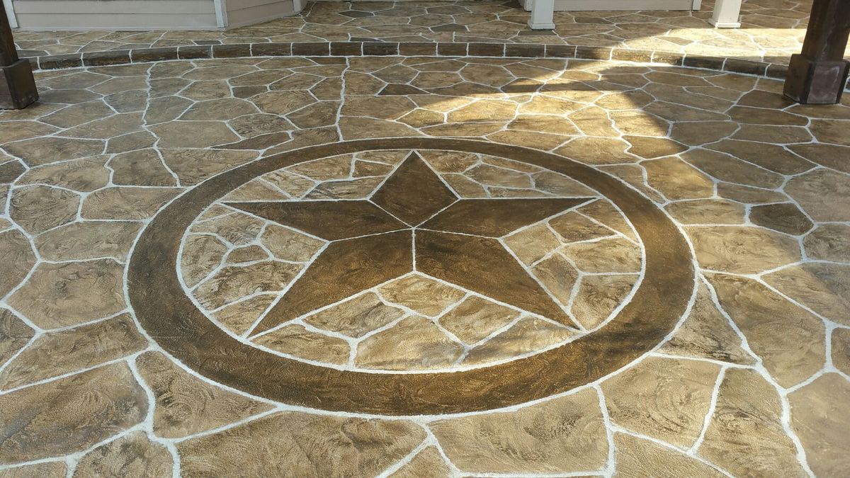 Stamped Concrete Installations for Texas Curb N Borders in Houston, TX