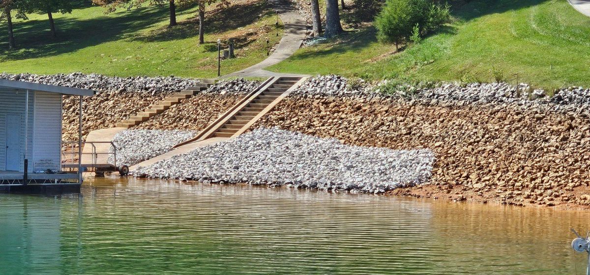 Rip Rap for Restoration Shoreline Norris Lake Rip Rap in Norris Lake, TN