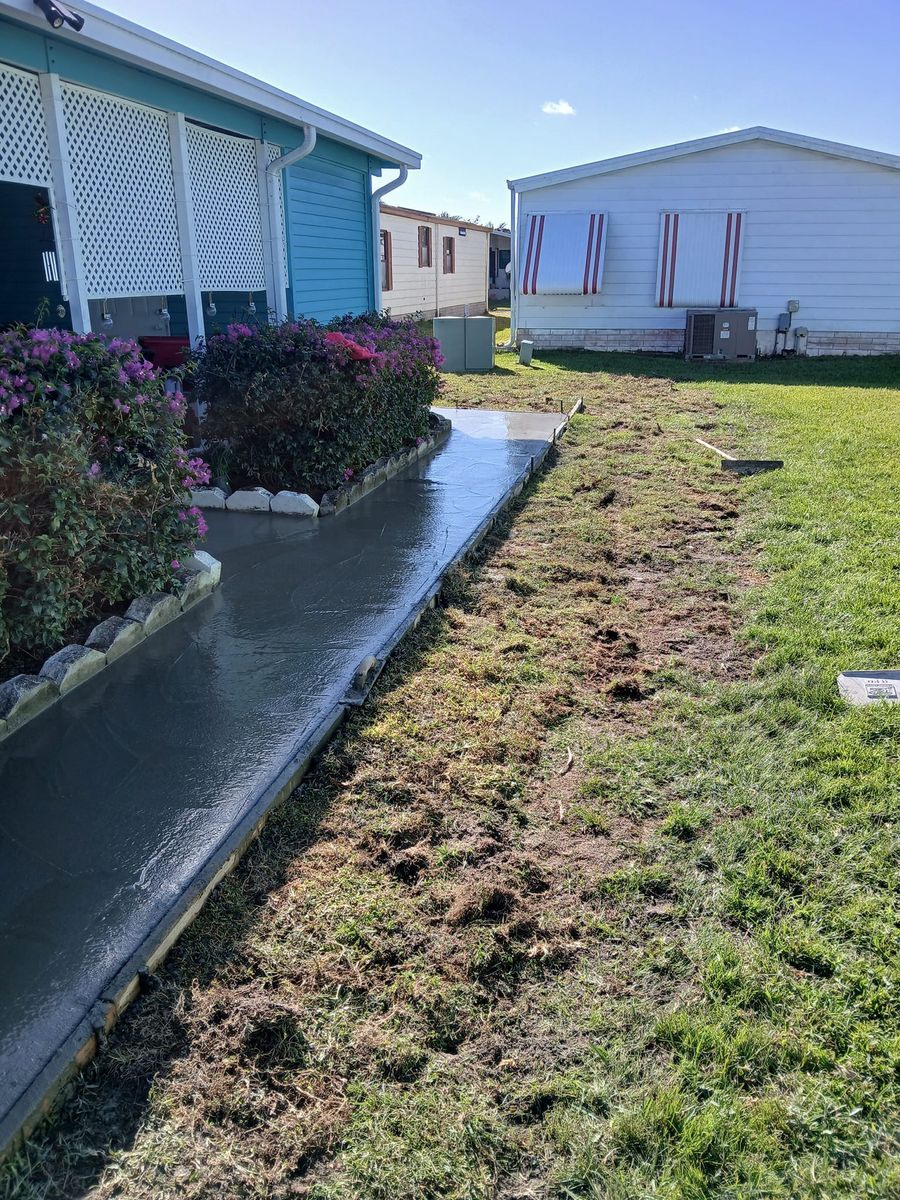 Sidewalk Installation for Harris Sons Construction in Port Saint Lucie, FL