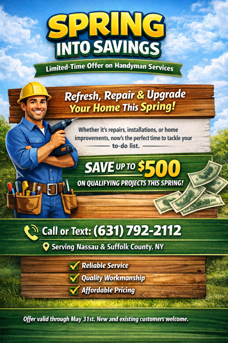 Handyman Services for East End Maintenance & Construction Solutions in Suffolk County, NY