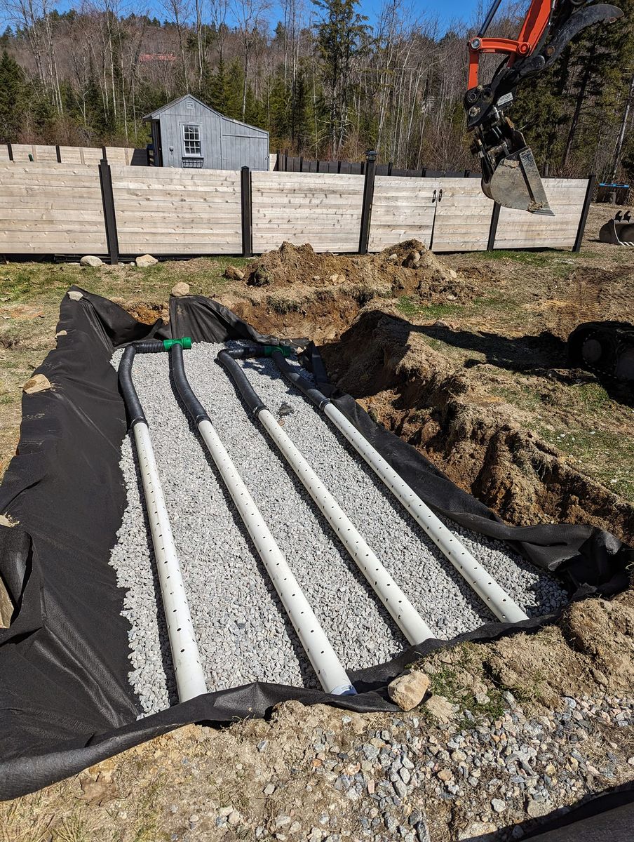 Septic System Installation for Krahn Excavation in Portland, Maine