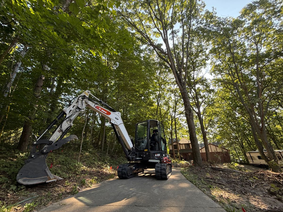 Trenching for Palmer Property Services in Middleville, MI