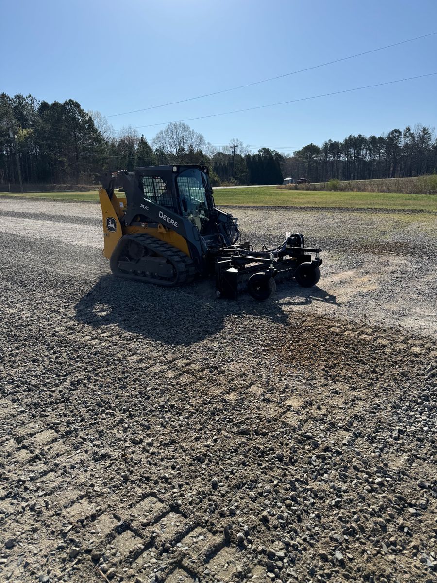 Skid Steer Work for Grandview Lawn Care in Norwood, NC