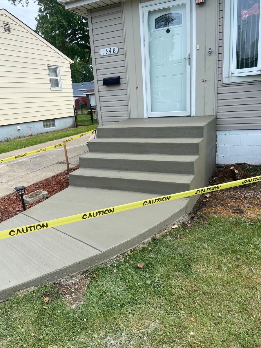 Stair Design & Installation for Fuentes Concrete Construction in Hammond, IN
