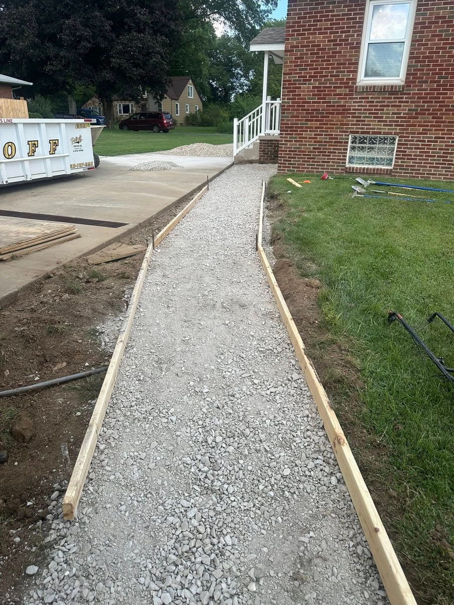 Sidewalk Installation for Immaculate Concrete and Construction in Troy, IL