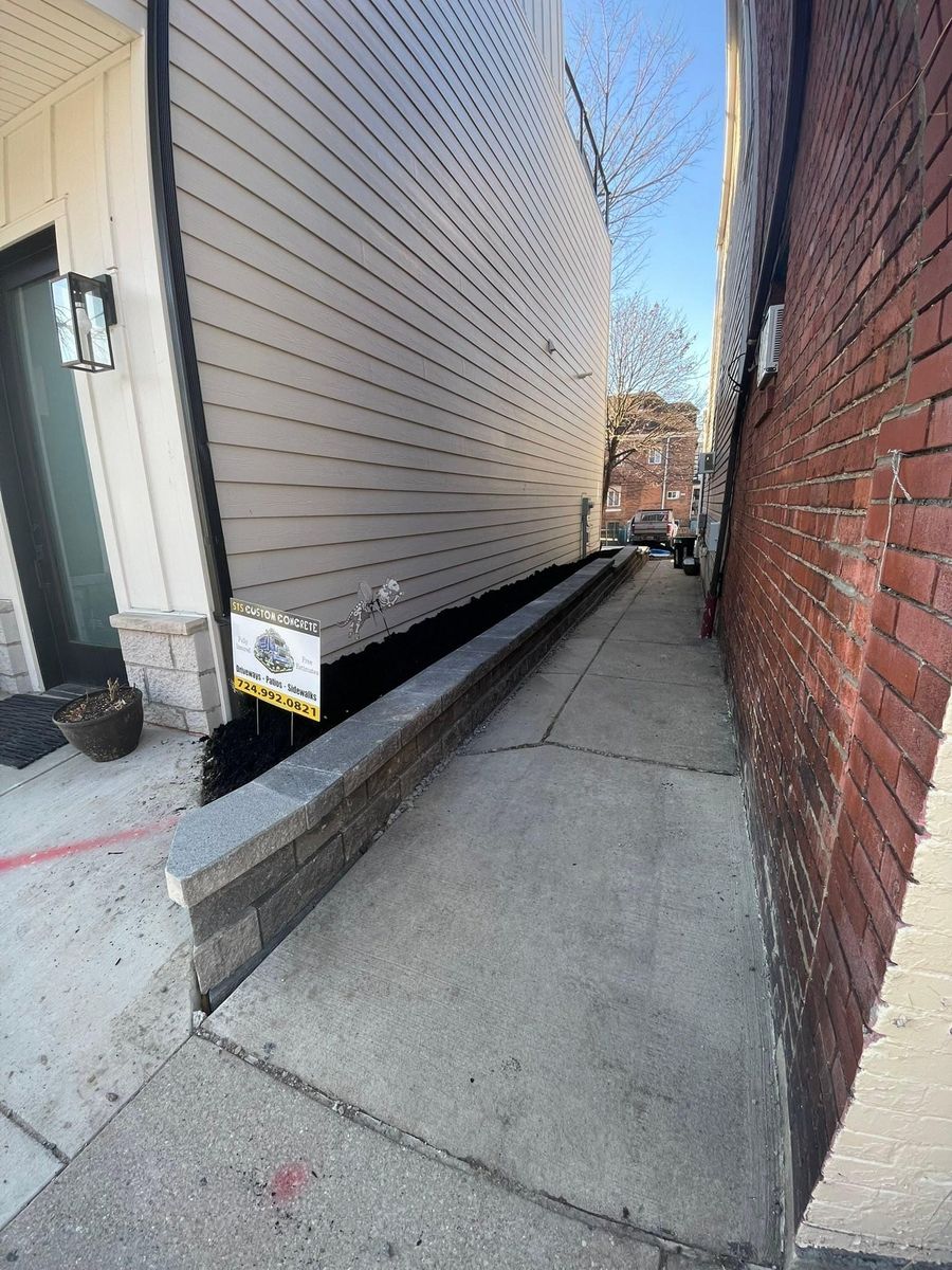 Sidewalk Installation for STS Custom Concrete in Butler County, PA