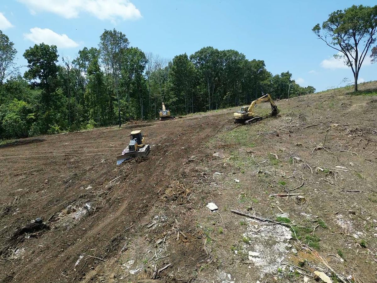 Land Grading for Berzett Excavating in Fayetteville, TN