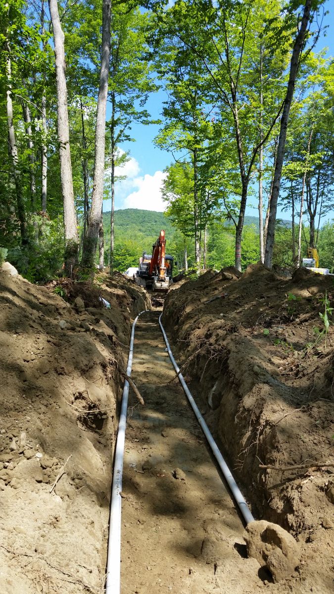 Sewer & Water & Power Lines for Andy Naylor Excavation in Stowe, VT