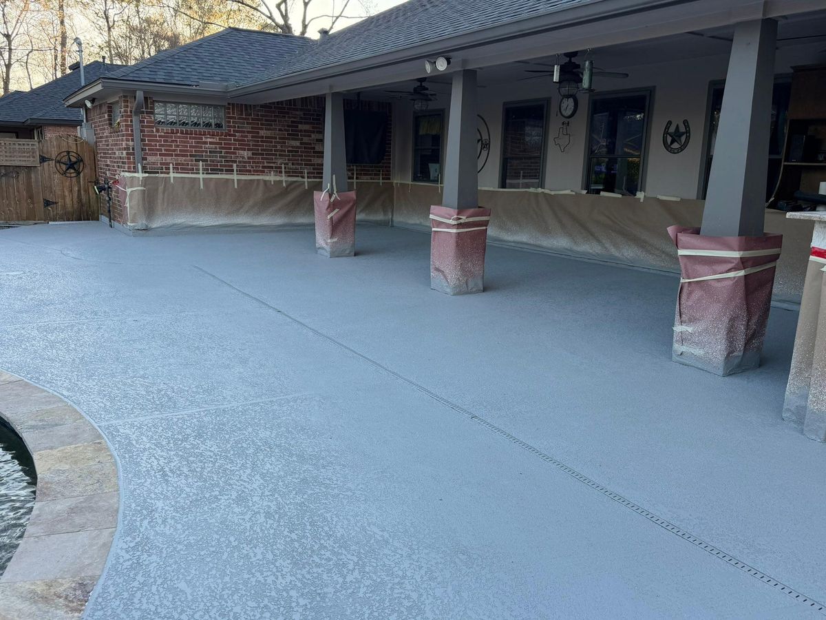 Pool & Patio Restoration for Texas Curb N Borders in Houston, TX