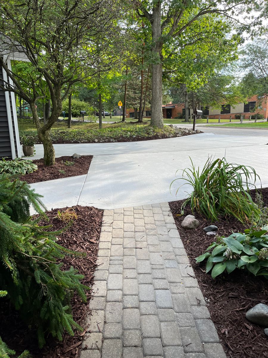 Concrete Sidewalk Installation for Deerbrook Construction in Pontiac, MI