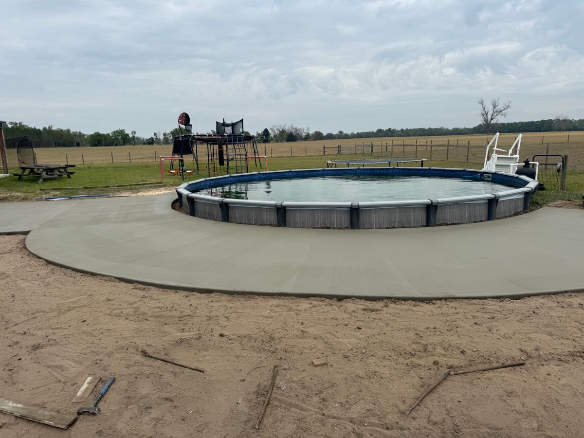 Concrete Slab Construction for Cameron Enterprises in Live Oak, FL