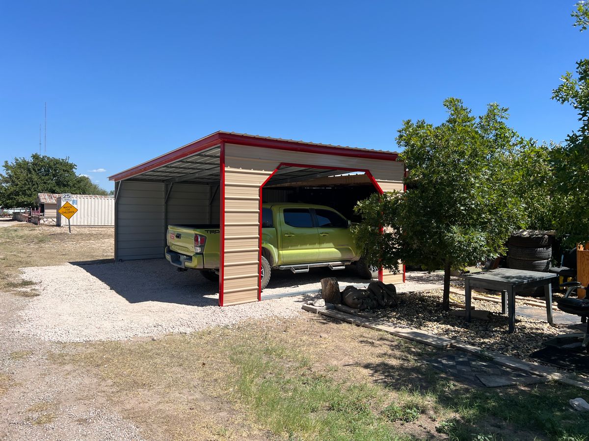 Carports and garages or even man caves for On The Way Mobile Services in Hobbs, NM